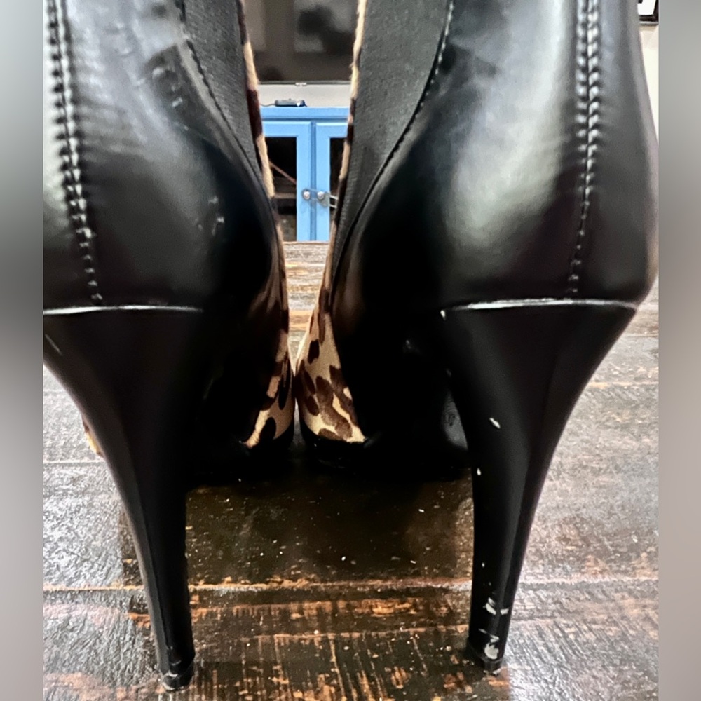 Calvin Klein Collection Leopard Print Ankle Booties - Picture 5 of 10
